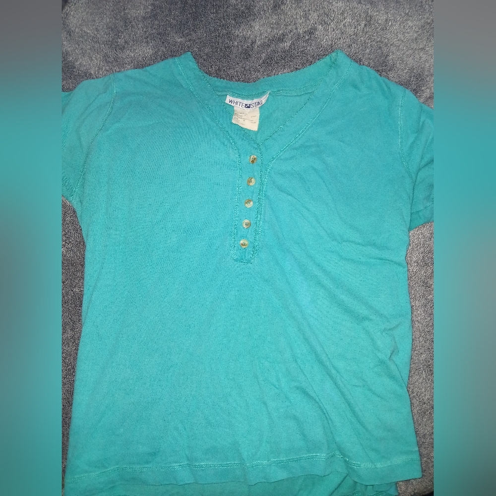 Turquoise Button Up Shirt
